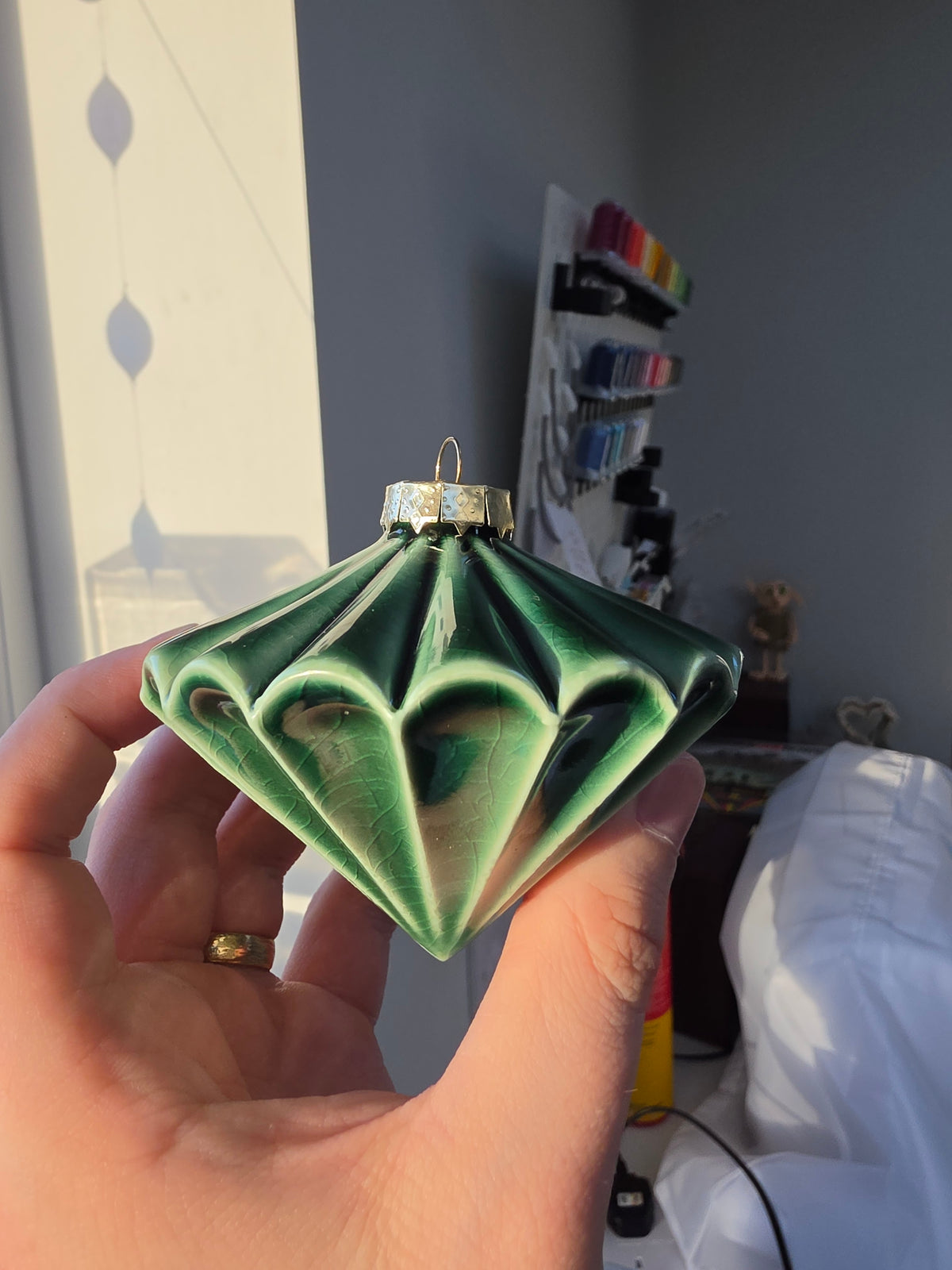 Green Ribbed Diamond